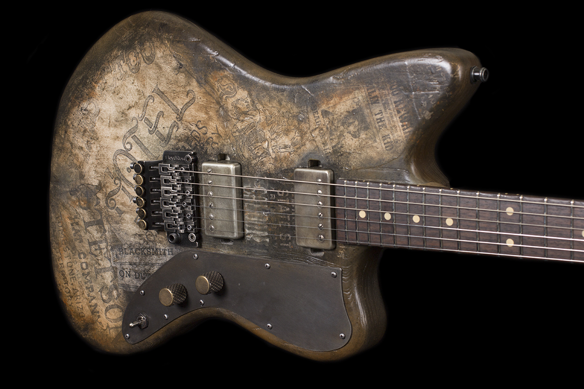 Luxxtone Guitars  Choppa J Custom Ash Rosewood Neck Textured Black  #0429 - 2